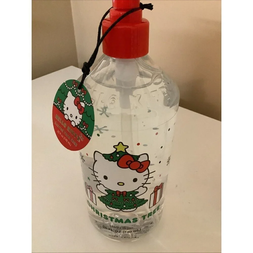 Hello Kitty Christmas Tree Scented 25oz. Hand Soap. New With Tags.